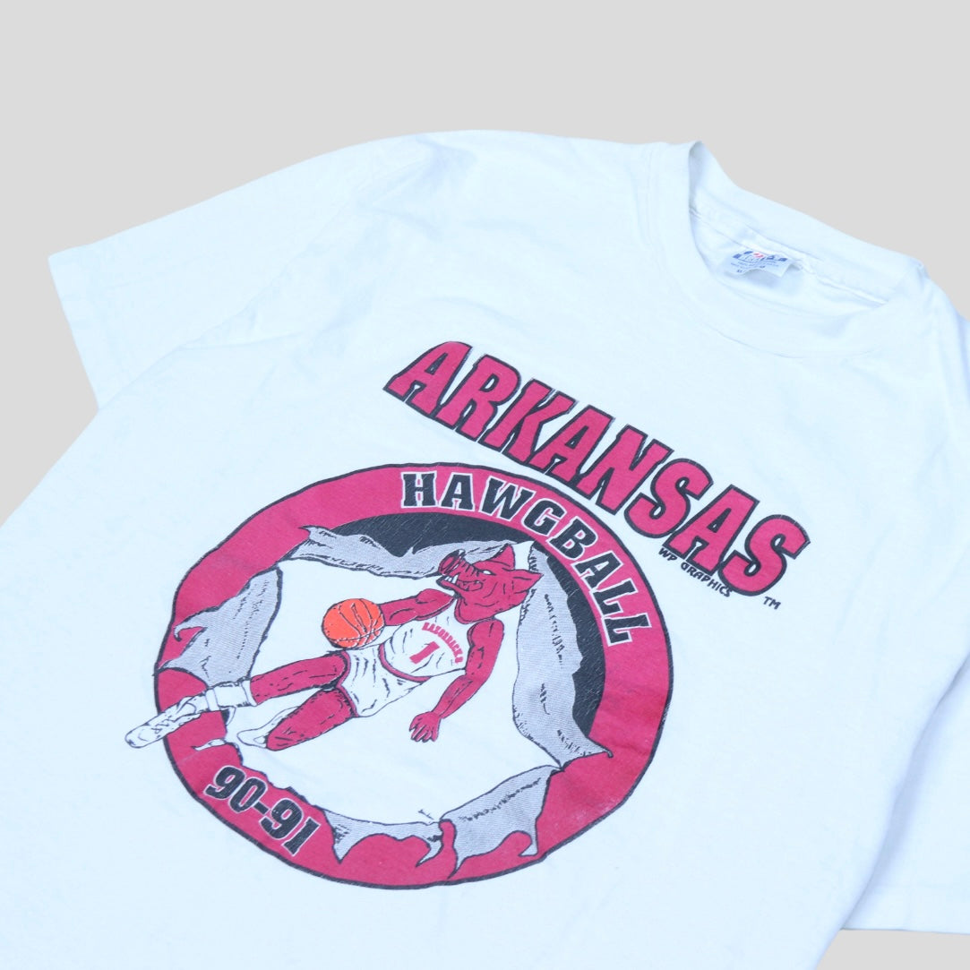 90-91 Arkansas Hawg Ball T Shirt - backtovida