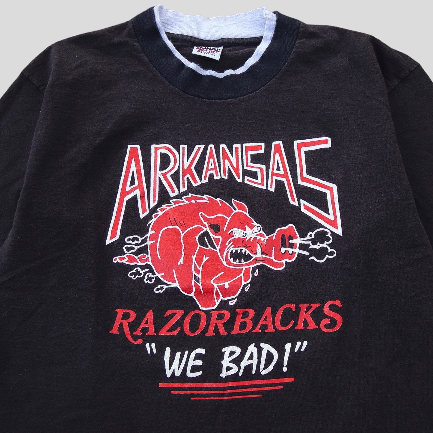 1990s Razorbacks “WE BAD” Vintage t-shirt - backtovida