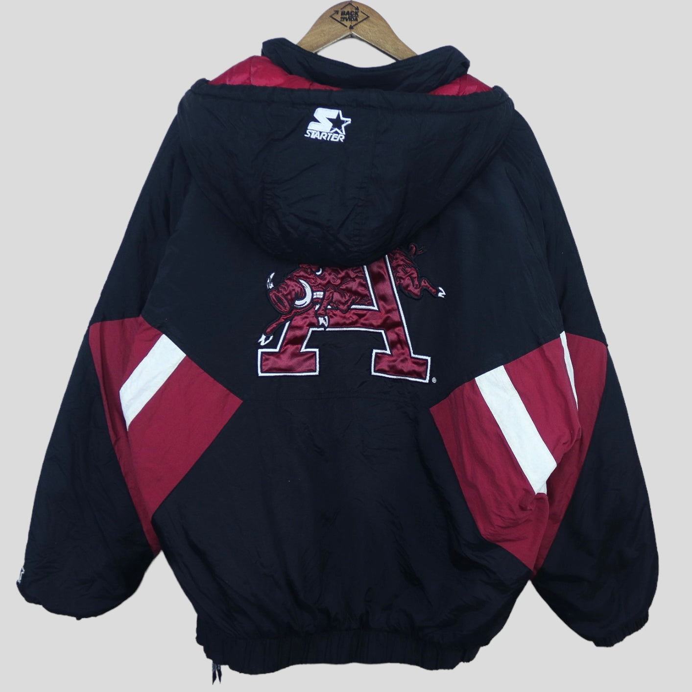 90s Arkansas Vintage Starter Puffer Pullover - backtovida